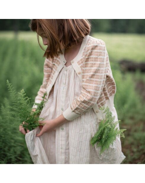 Cardigan Coton Pima Bio Rose rose pêche