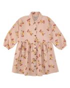 Robe Lyocell Coqs rose pâle
