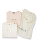 2 Bodies en Coton Bio Lys rose poudré