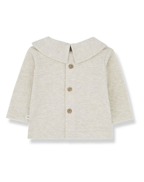 Blouse Gina Col Claudine gris chiné
