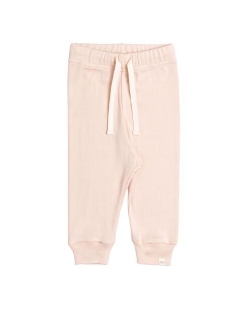 Jogger en Coton Bio Finland rose pâle