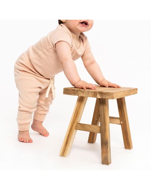 Jogger en Coton Bio Finland rose pâle