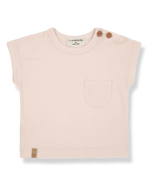 T-Shirts Manches Courtes Miles Coton Bio rose pâle