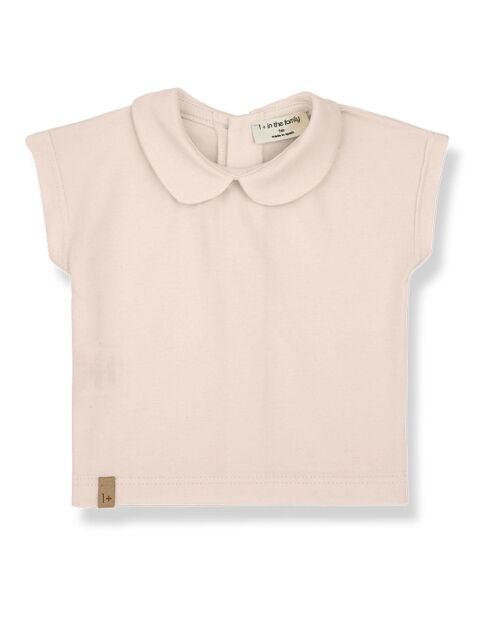Blouse Manches Courtes Luna Coton Bio rose pâle