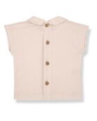 Blouse Manches Courtes Luna Coton Bio rose pâle