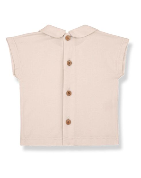 Blouse Manches Courtes Luna Coton Bio rose pâle