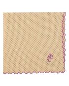 Foulard Pois beige/rose