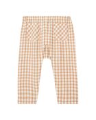 Pantalon 100% Lin Sarouel Vichy Otto rose pêche