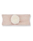 Bandeau rayé Elle rose pâle