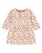 Robe en Tubique Matelassé Imprimé rose pâle
