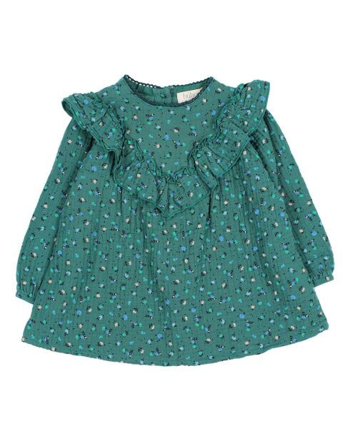 Robe Gaze de Coton Garden Bébé vert émeraude