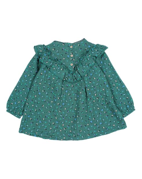 Robe Gaze de Coton Garden Bébé vert émeraude