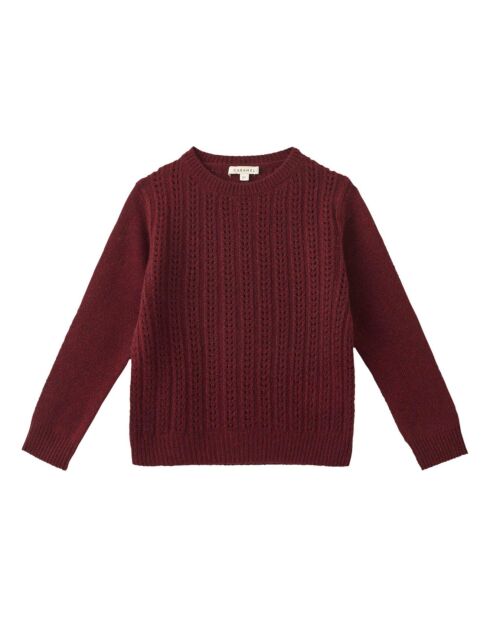 Burgunderfarbener Rubinpullover