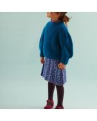 Pull Laine mélangée Mohair bleu pétrole