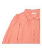 Blouse à Pois rose pêche