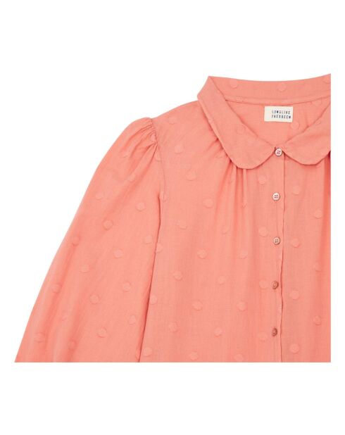 Blusa a pois rosa pesca