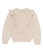 Pull en Laine Recyclée mélangée Lucia écru