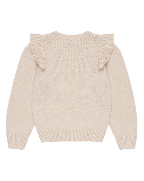 Ecrufarbener Pullover aus recycelter Wollmischung Lucia