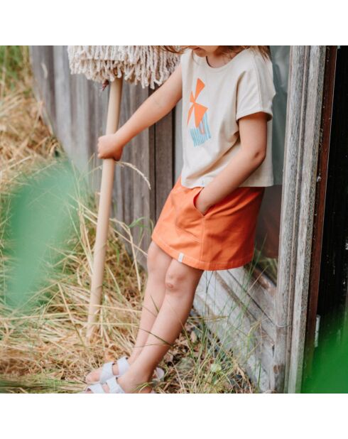 Jupe Cassie Coton Bio orange