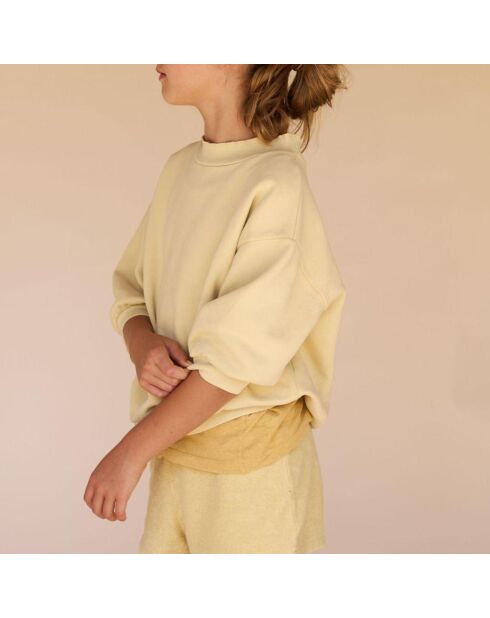 Short Jogger Eponge jaune pâle