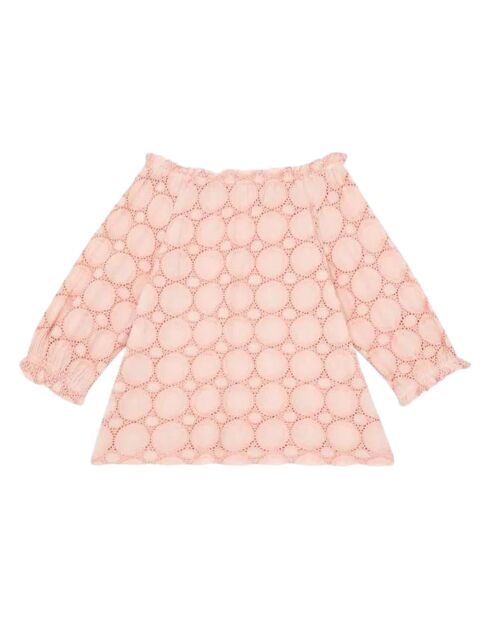 Blouse Ajourée rose pâle