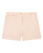 Short Rayé rose