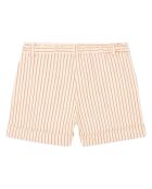 Short Rayé rose