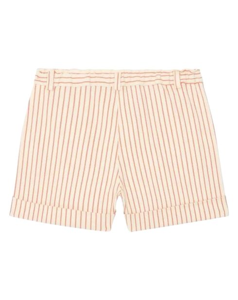 Short Rayé rose