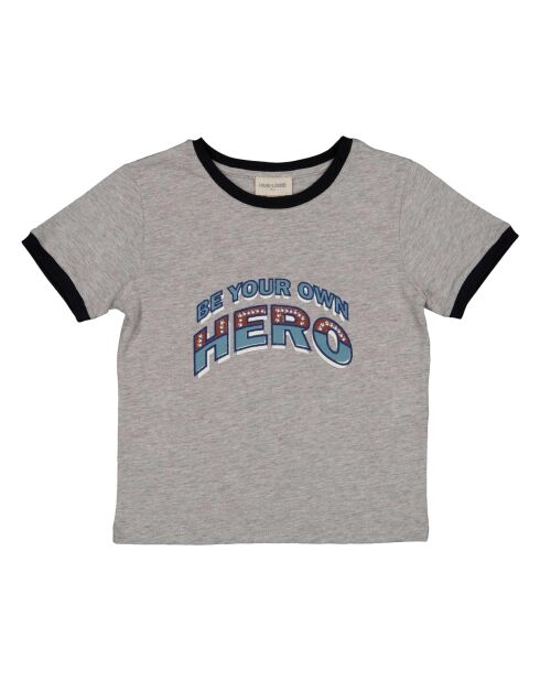 T-shirt USA gris chiné