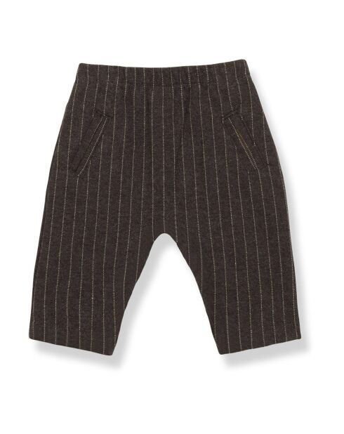 Pantaloni in misto lino Nathan grigio scuro