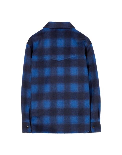 Sur-chemise à Carreaux New Dusk bleu électrique