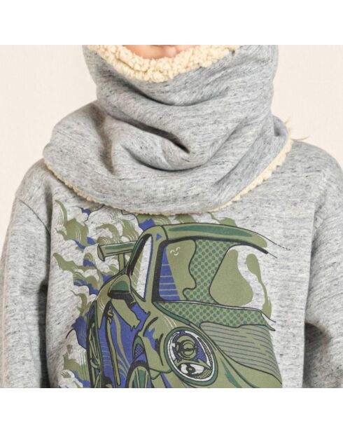 Echarpe Tube Fourrée Turtle gris clair
