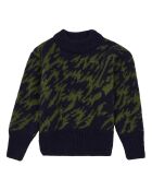Pull en Laine Merinos et en Alpaga Lona vert kaki