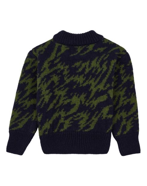 Pull en Laine Merinos et en Alpaga Lona vert kaki