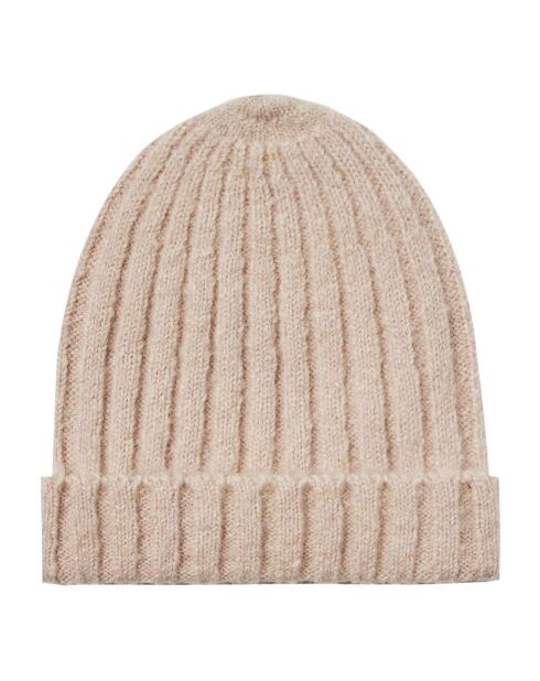 Bonnet Côtelé beige