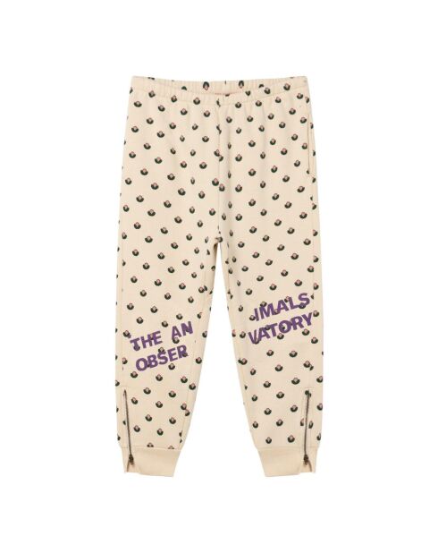 Jogger à motifs crème