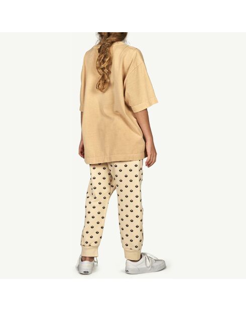 Jogger à motifs crème