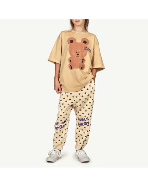 Jogger à motifs crème