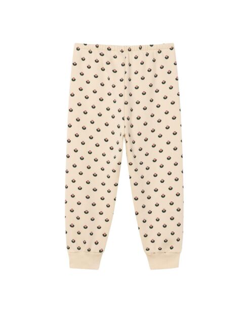 Jogger à motifs crème