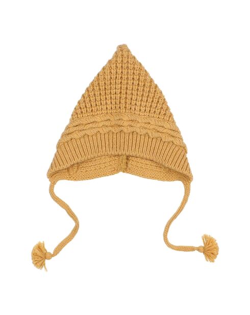 Bonnet en Laine mélangée Bébé ocre