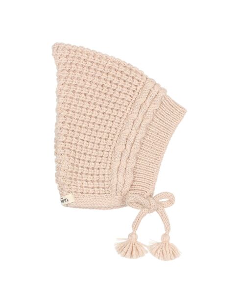 Bonnet en Laine mélangée Bébé rose pâle