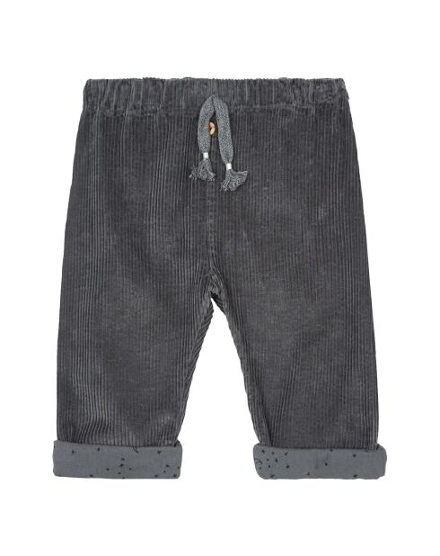 Sarouel en Velours Corduroy gris anthracite