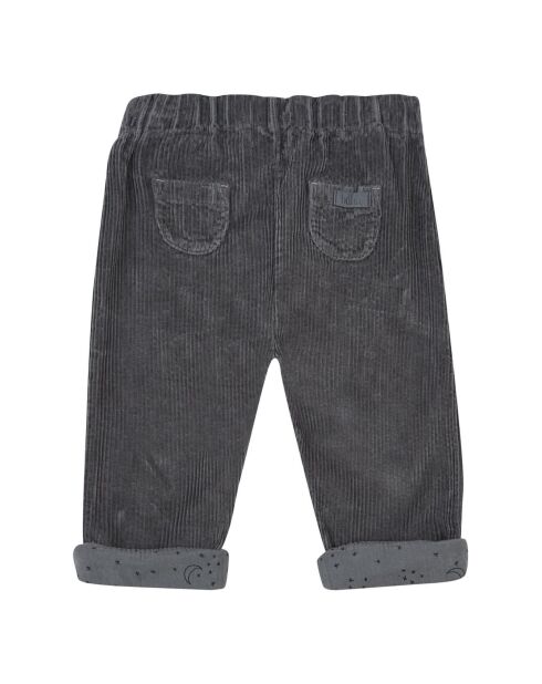 Sarouel en Velours Corduroy gris anthracite