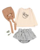 T-Shirt en Coton Bio Swan écru