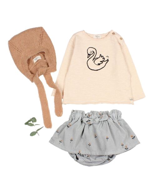T-Shirt en Coton Bio Swan écru