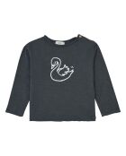 T-Shirt en Coton Bio Swan gris anthracite