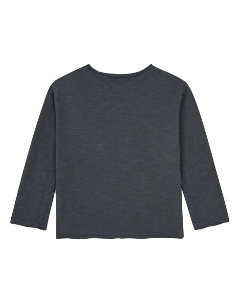 T-Shirt en Coton Bio Swan gris anthracite