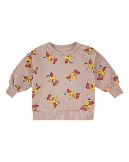Sweat en Coton Bio Coqs sable