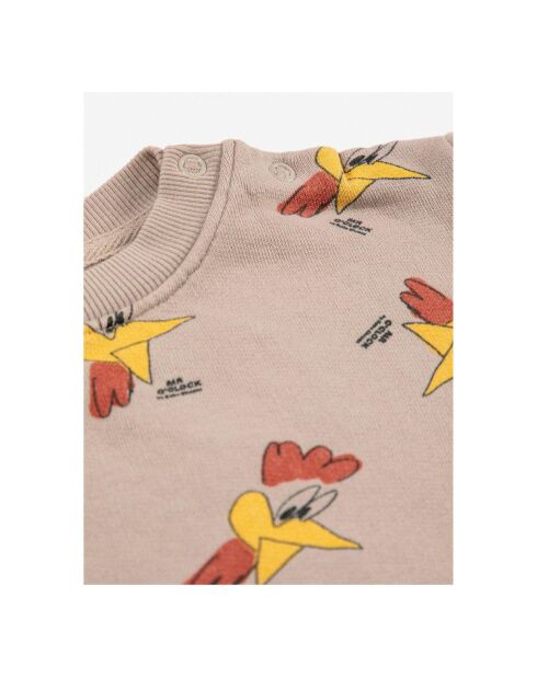 Sweat en Coton Bio Coqs sable