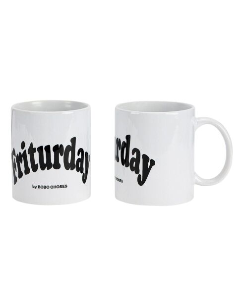 Set 2 Tasses Friturday blanches